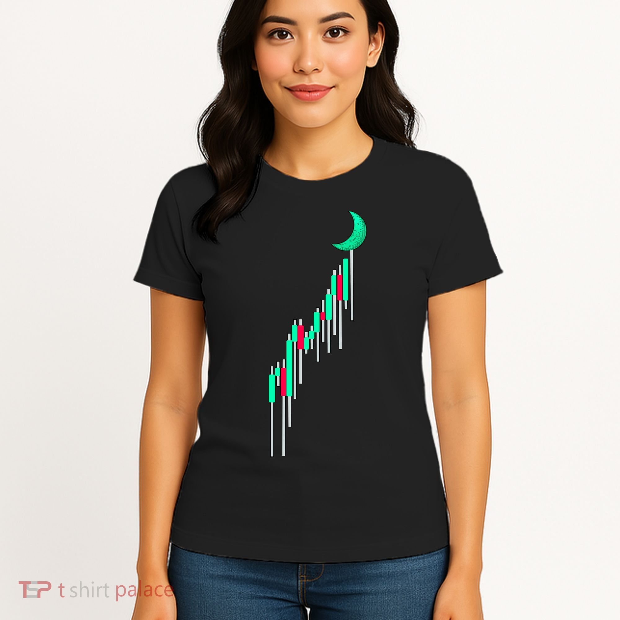 Crypto To The Moon Trading Hodl Stock Chart Women's T-Shirt