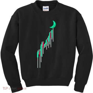 Crypto To The Moon Trading Hodl Stock Chart Kids Sweatshirt
