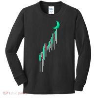 Crypto To The Moon Trading Hodl Stock Chart Kids Long Sleeve Shirt thumb 0