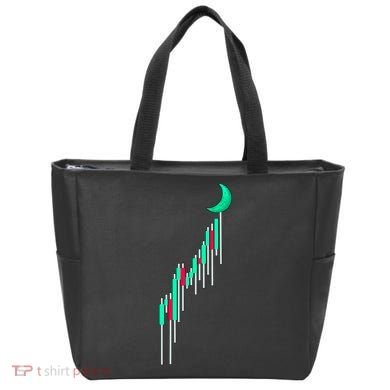 Crypto To The Moon Trading Hodl Stock Chart Tote Bag