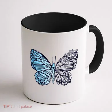 Crystal Butterfly Coffee Mug back