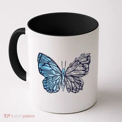 Crystal Butterfly Coffee Mug