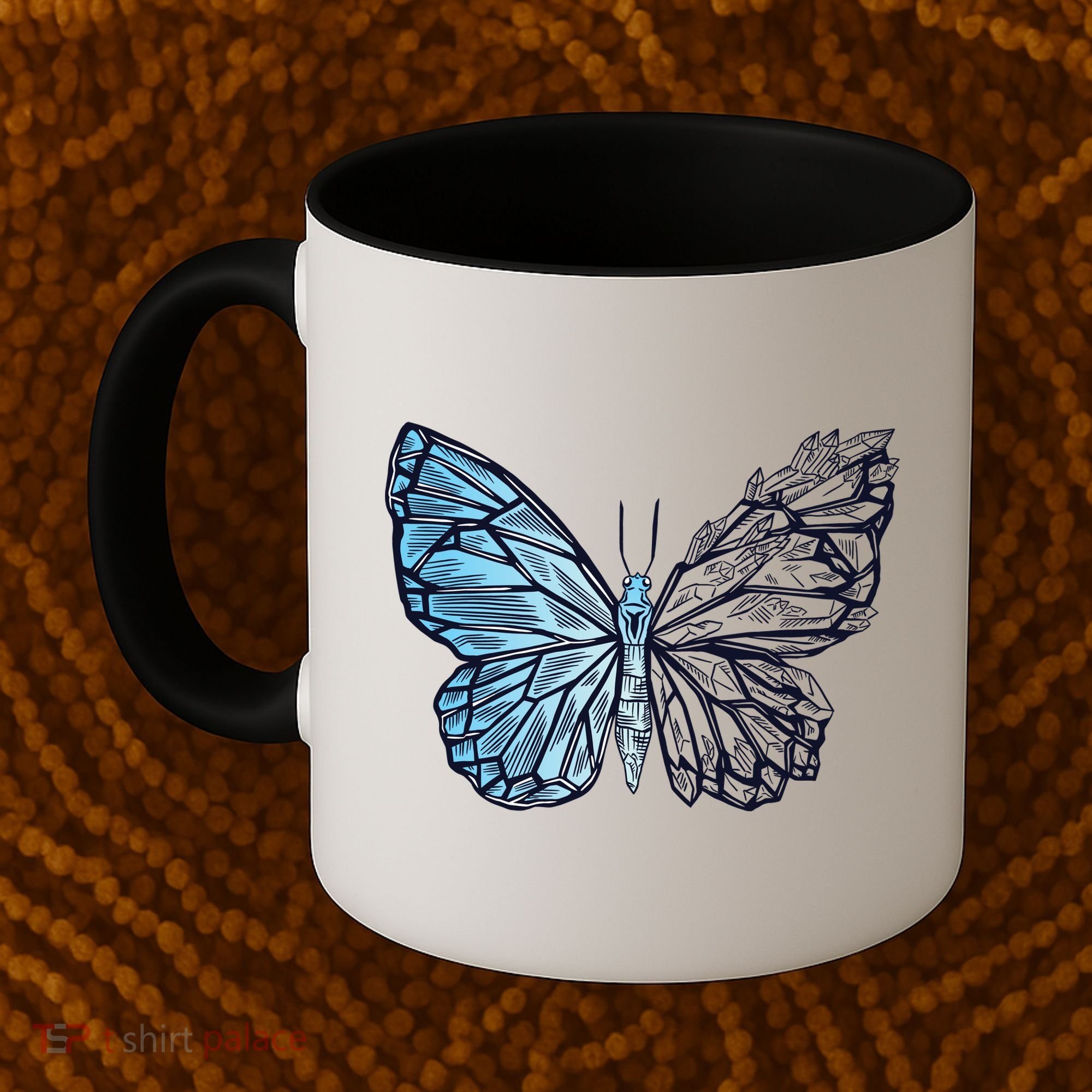 Crystal Butterfly Coffee Mug