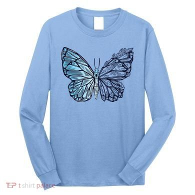 Crystal Butterfly Long Sleeve Shirt