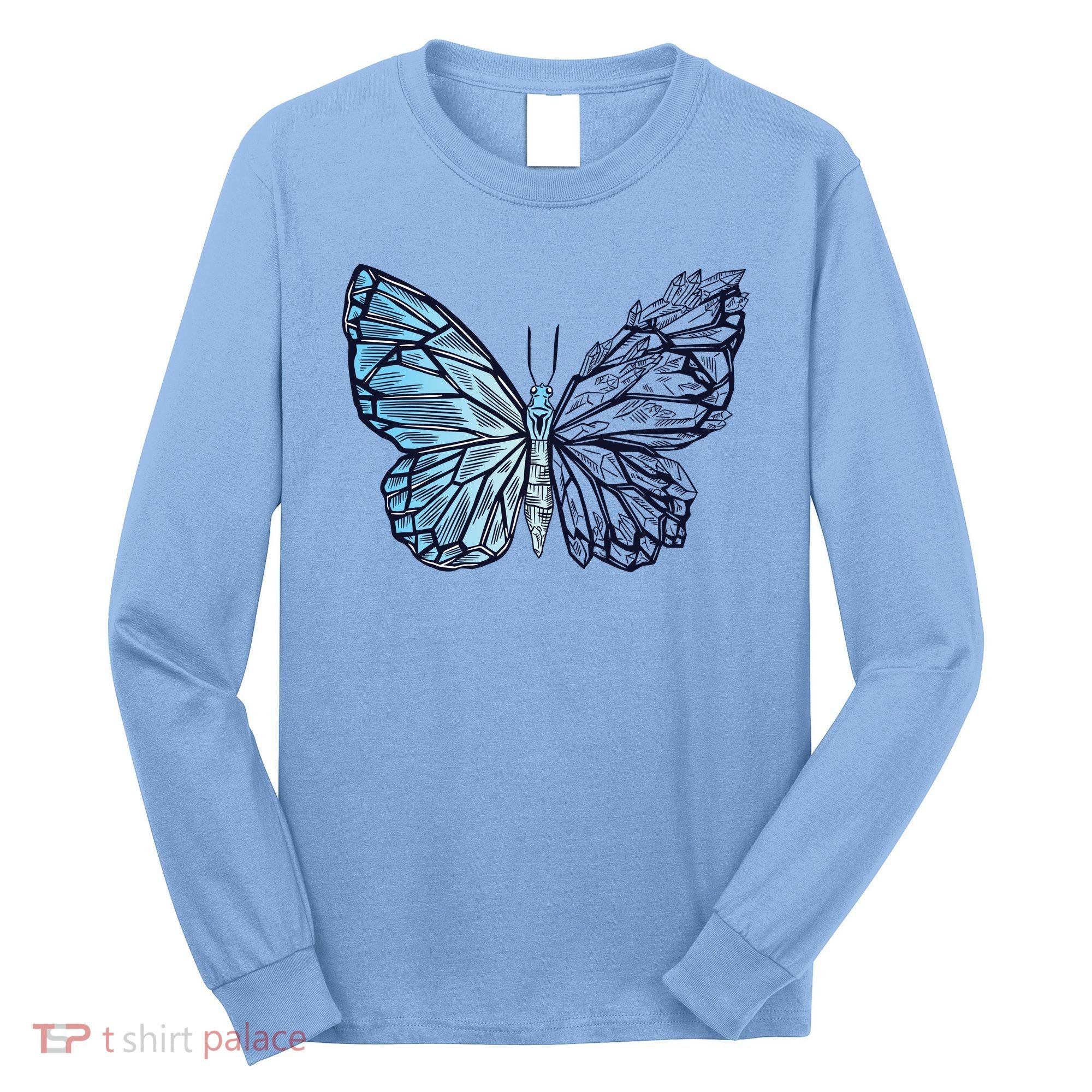 Crystal Butterfly Long Sleeve Shirt