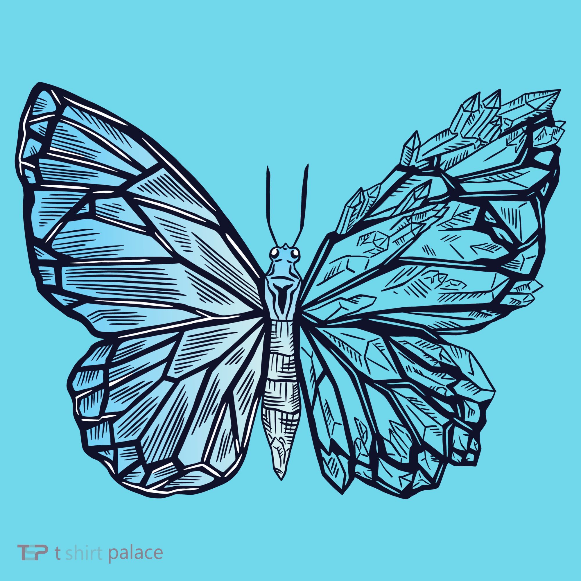 Crystal Butterfly Long Sleeve Shirt