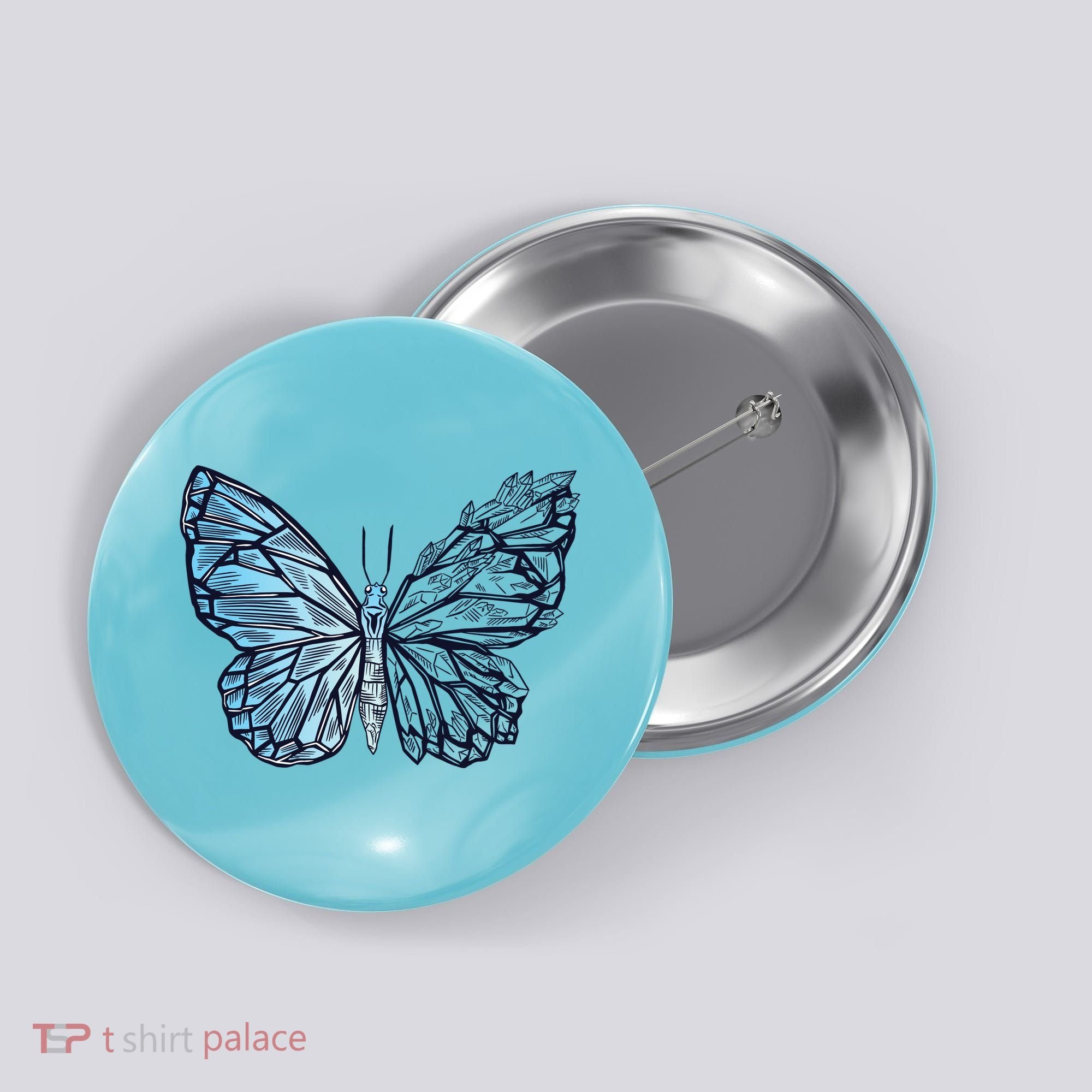Crystal Butterfly Button