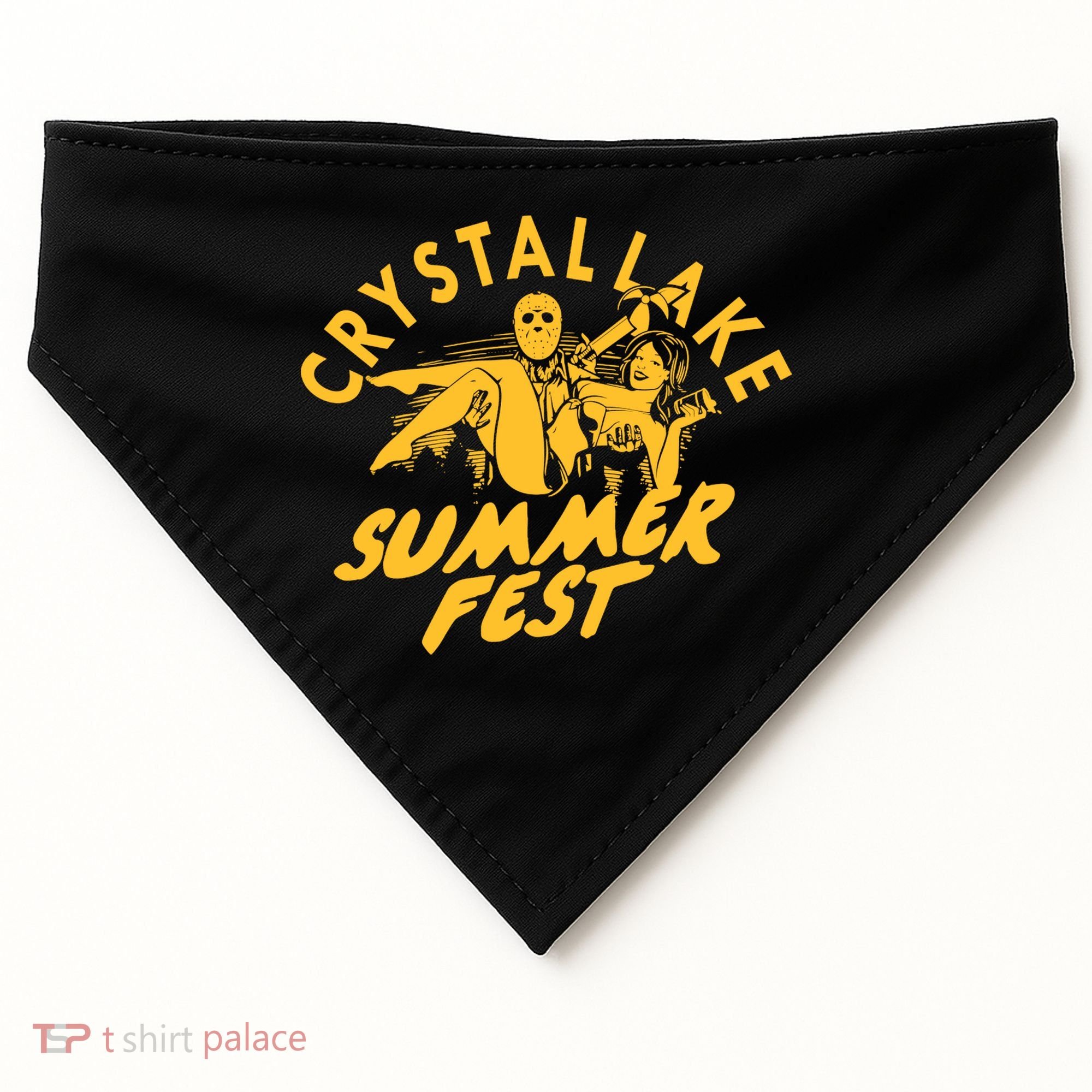 Crystal Lake Summer Fest Horror Movie Fan USA-Made Doggie Bandana