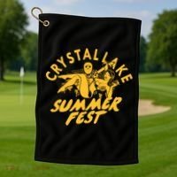 Crystal Lake Summer Fest Horror Movie Fan Golf Towel thumb 1