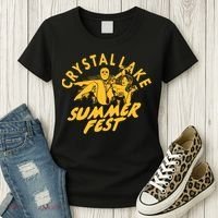 Crystal Lake Summer Fest Horror Movie Fan Women's T-Shirt thumb 3