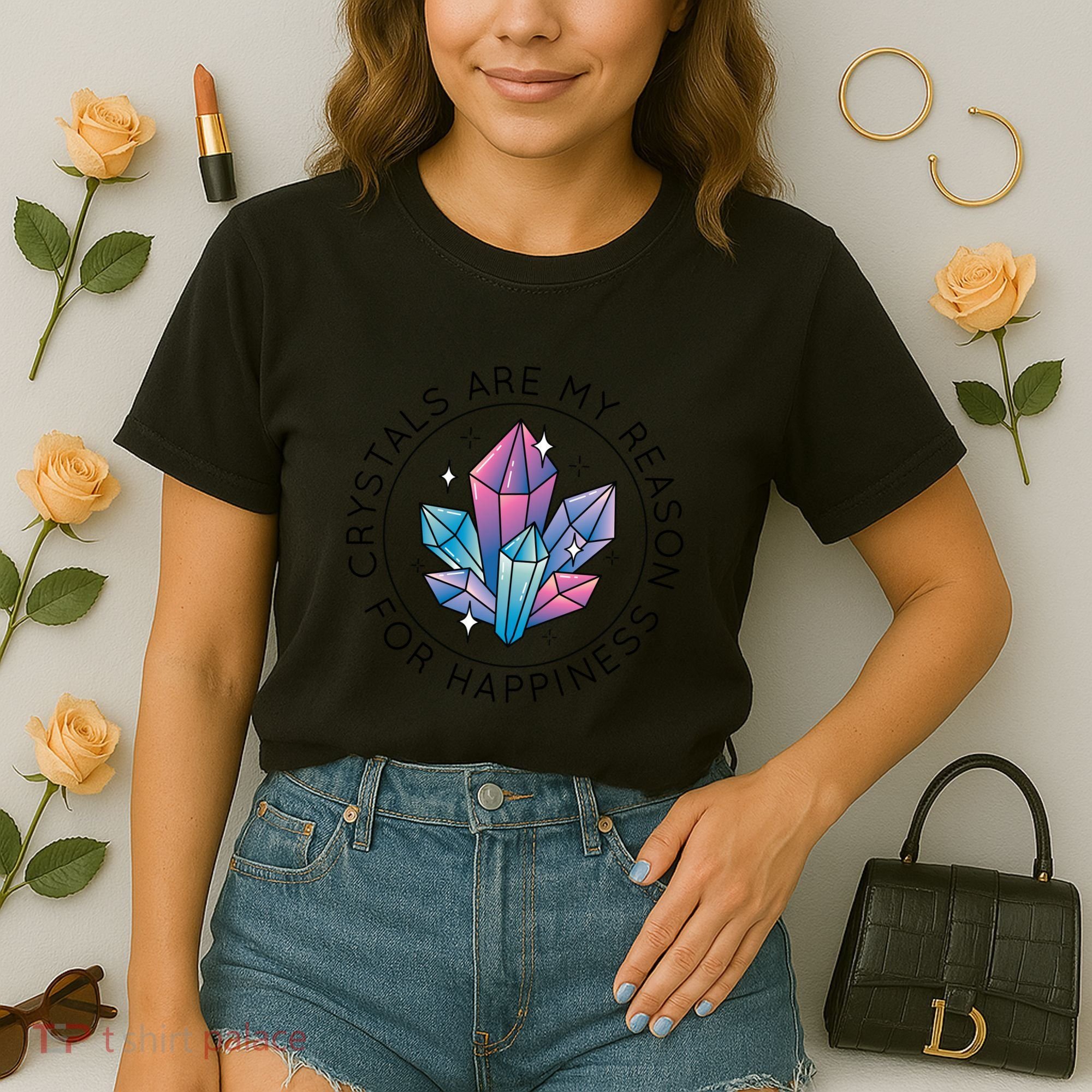 Crystals Are My Reason For Happiness Comfort Colors Boxy T-Shirt