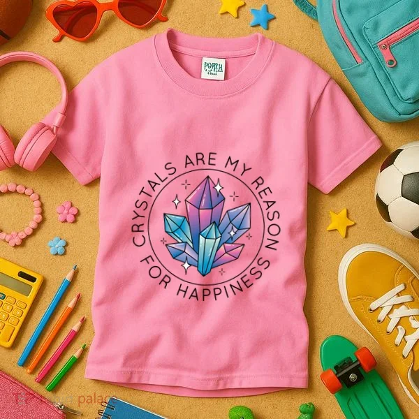 Crystals Are My Reason For Happiness Kids T-Shirt