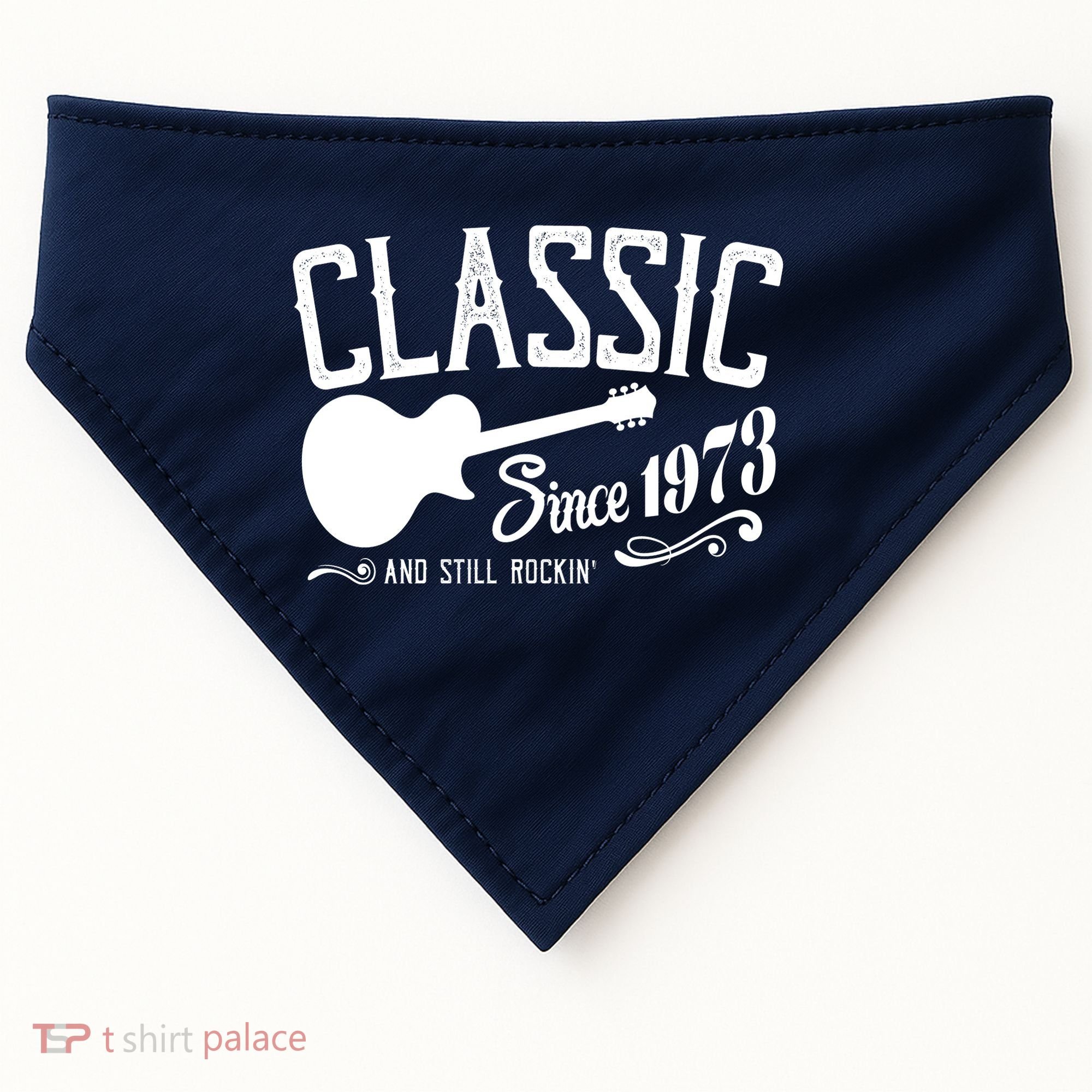 Classic Since 1973 And Still Rockin 50th Birthday USA-Made Doggie Bandana