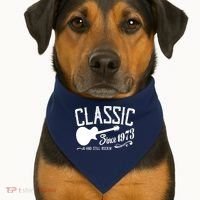 Classic Since 1973 And Still Rockin 50th Birthday USA-Made Doggie Bandana thumb 1