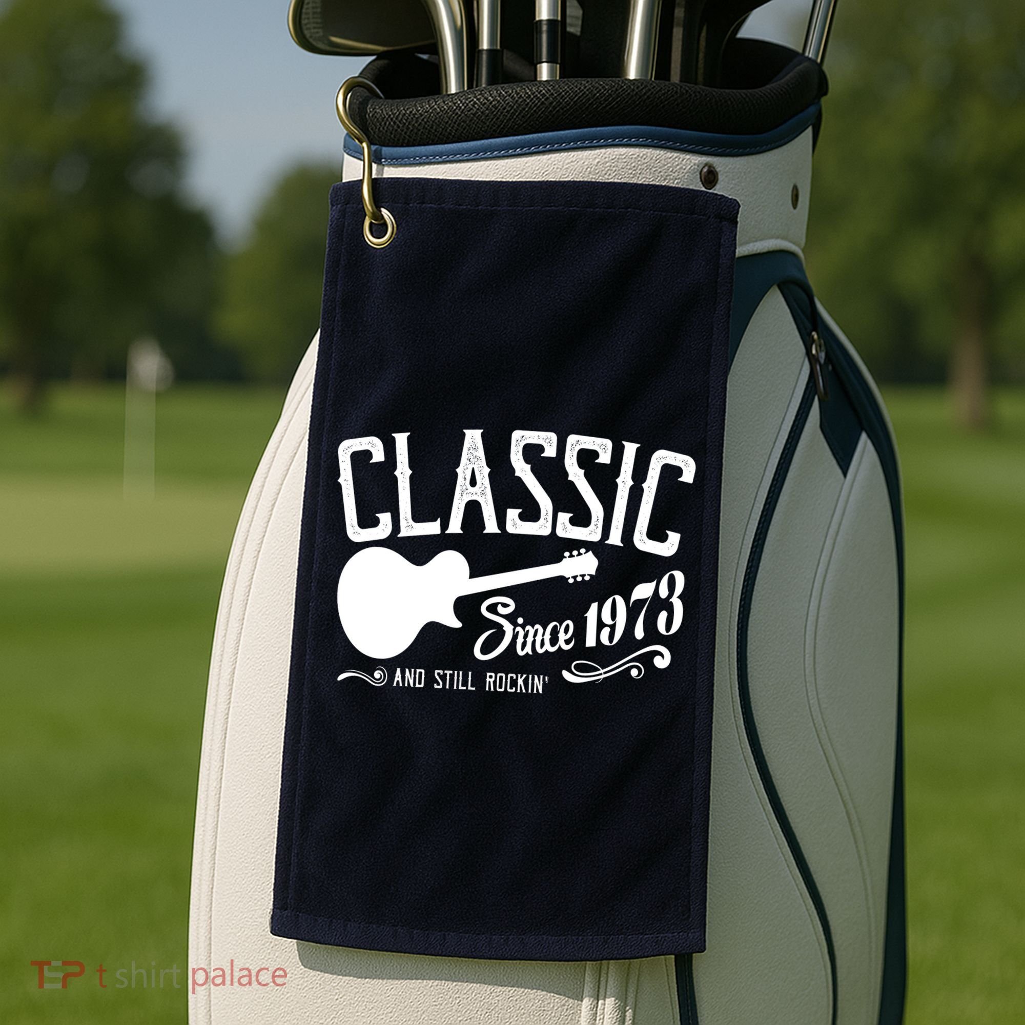 Classic Since 1973 And Still Rockin 50th Birthday Golf Towel