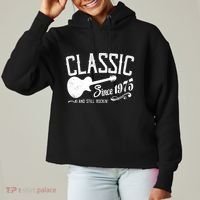 Classic Since 1975 And Still Rockin 50th Birthday Ladies Heavyweight Boxy Pullover Hoodie thumb 0