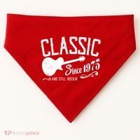 Classic Since 1975 And Still Rockin 50th Birthday USA-Made Doggie Bandana thumb 0