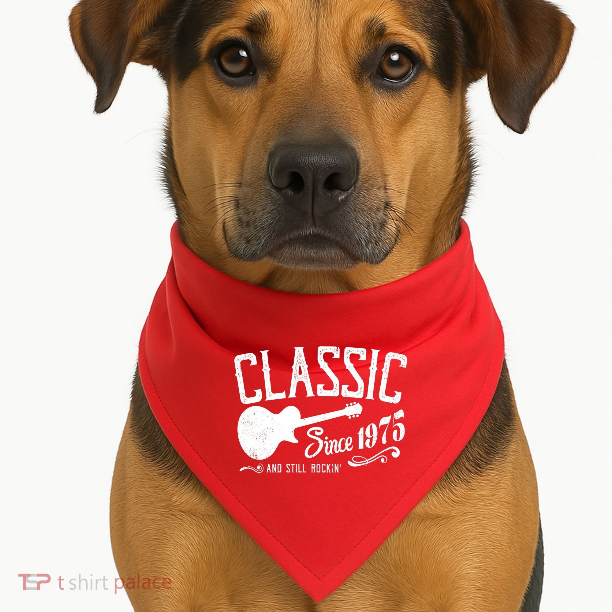 Classic Since 1975 And Still Rockin 50th Birthday USA-Made Doggie Bandana