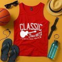 Classic Since 1975 And Still Rockin 50th Birthday Tank Top thumb 4