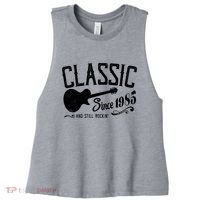 Classic Since 1985 And Still Rockin 40th Birthday Women's Racerback Cropped Tank thumb 0