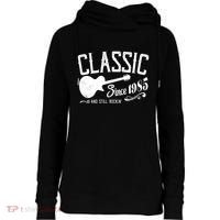 Classic Since 1985 And Still Rockin 40th Birthday Womens Funnel Neck Pullover Hood thumb 0