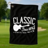Classic Since 1985 And Still Rockin 40th Birthday Golf Towel thumb 1