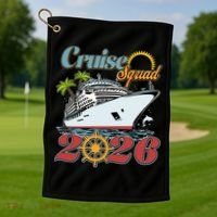 Cruise Squad 2026 Vacation  Golf Towel thumb 1