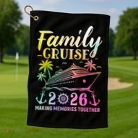 Cruise Squad 2026 Vacation Golf Towel thumb 1