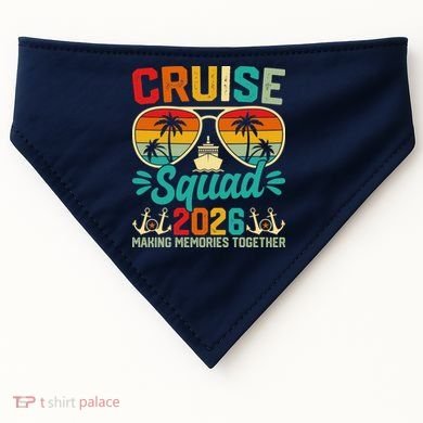 Cruise Squad 2026 Summer Vacation USA-Made Doggie Bandana