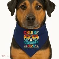 Cruise Squad 2026 Summer Vacation USA-Made Doggie Bandana thumb 1