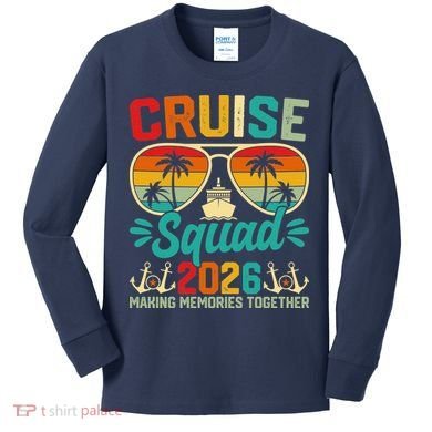 Cruise Squad 2026 Summer Vacation Kids Long Sleeve Shirt