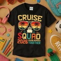 Cruise Squad 2026 Family Summer Trip Kids T-Shirt thumb 3