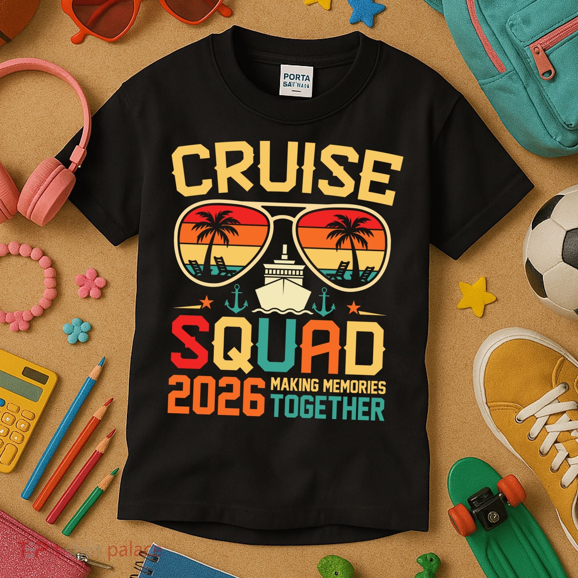 Cruise Squad 2026 Family Summer Trip Kids T-Shirt