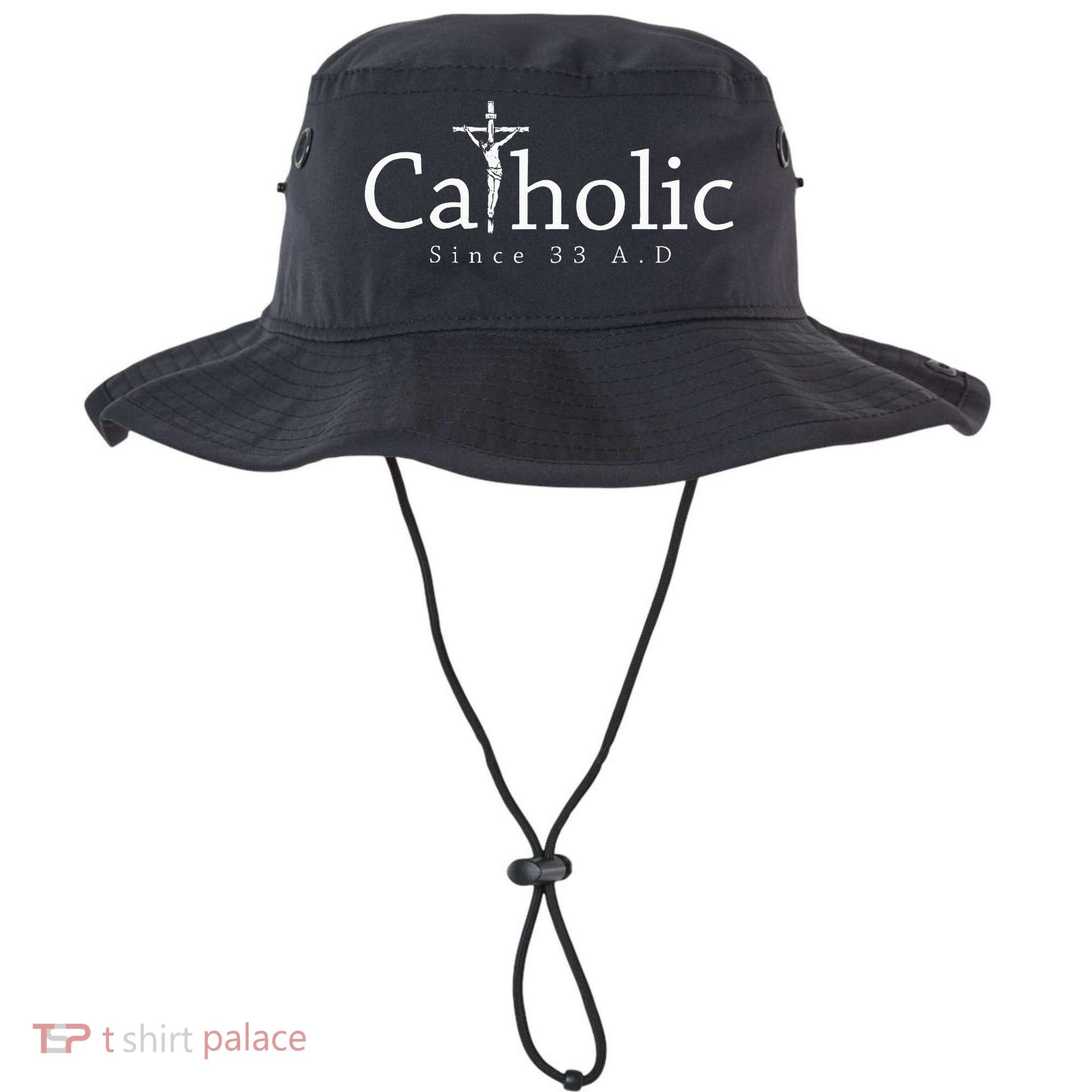 Catholic Since 33 Ad Crucifix Jesus Eucharist Christianity Bucket Hat
