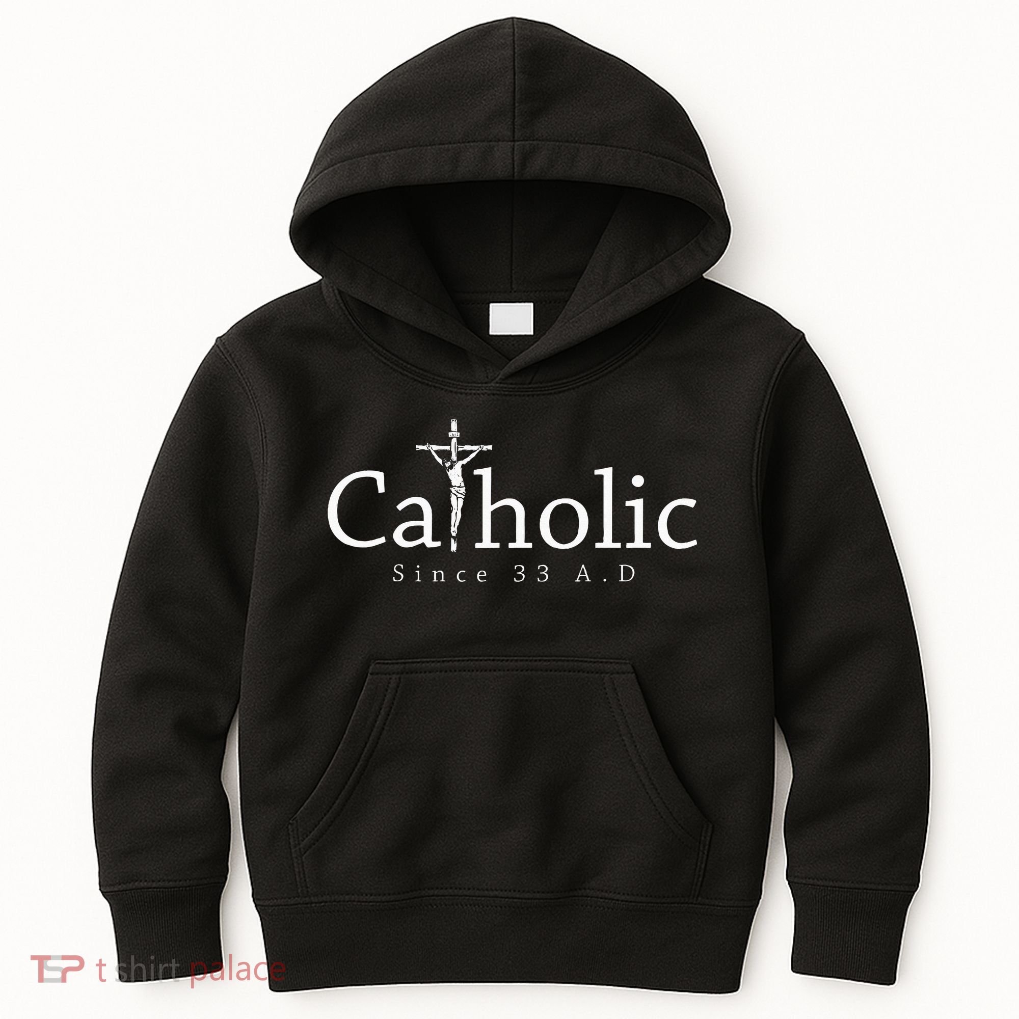 Catholic Since 33 Ad Crucifix Jesus Eucharist Christianity Kids Hoodie
