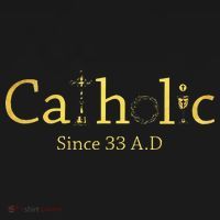Catholic Since 33 AD Crucifix Jesus Eucharist Christianity Gift USA-Made Doggie Bandana thumb 2