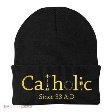 Catholic Since 33 AD Crucifix Jesus Eucharist Christianity Gift Beanie