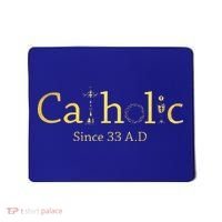 Catholic Since 33 AD Crucifix Jesus Eucharist Christianity Gift Mousepad thumb 0