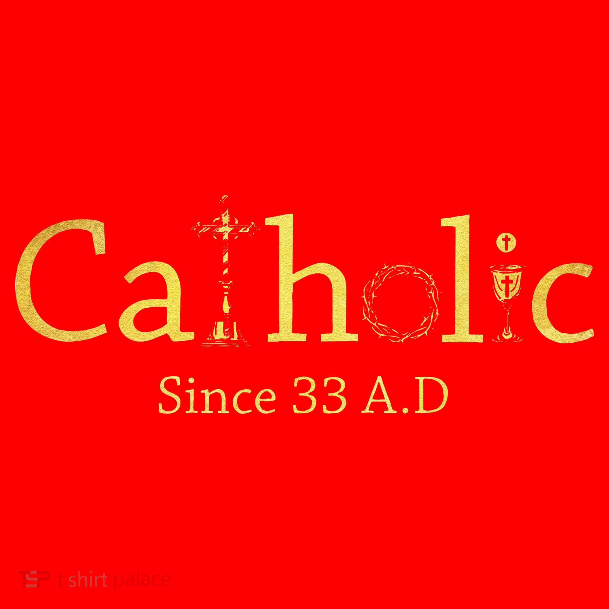 Catholic Since 33 AD Crucifix Jesus Eucharist Christianity Gift Santa Hat