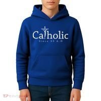 Catholic Since 33 AD Crucifix Jesus Eucharist Christianity Kids Hoodie thumb 4
