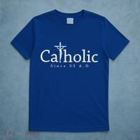 Catholic Since 33 Ad Crucifix Jesus Eucharist Christianity Gift T-Shirt thumb 5