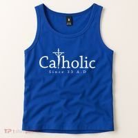 Catholic Since 33 Ad Crucifix Jesus Eucharist Christianity Gift Tank Top thumb 2