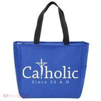 Catholic Since 33 Ad Crucifix Jesus Eucharist Christianity Gift Tote Bag thumb 0