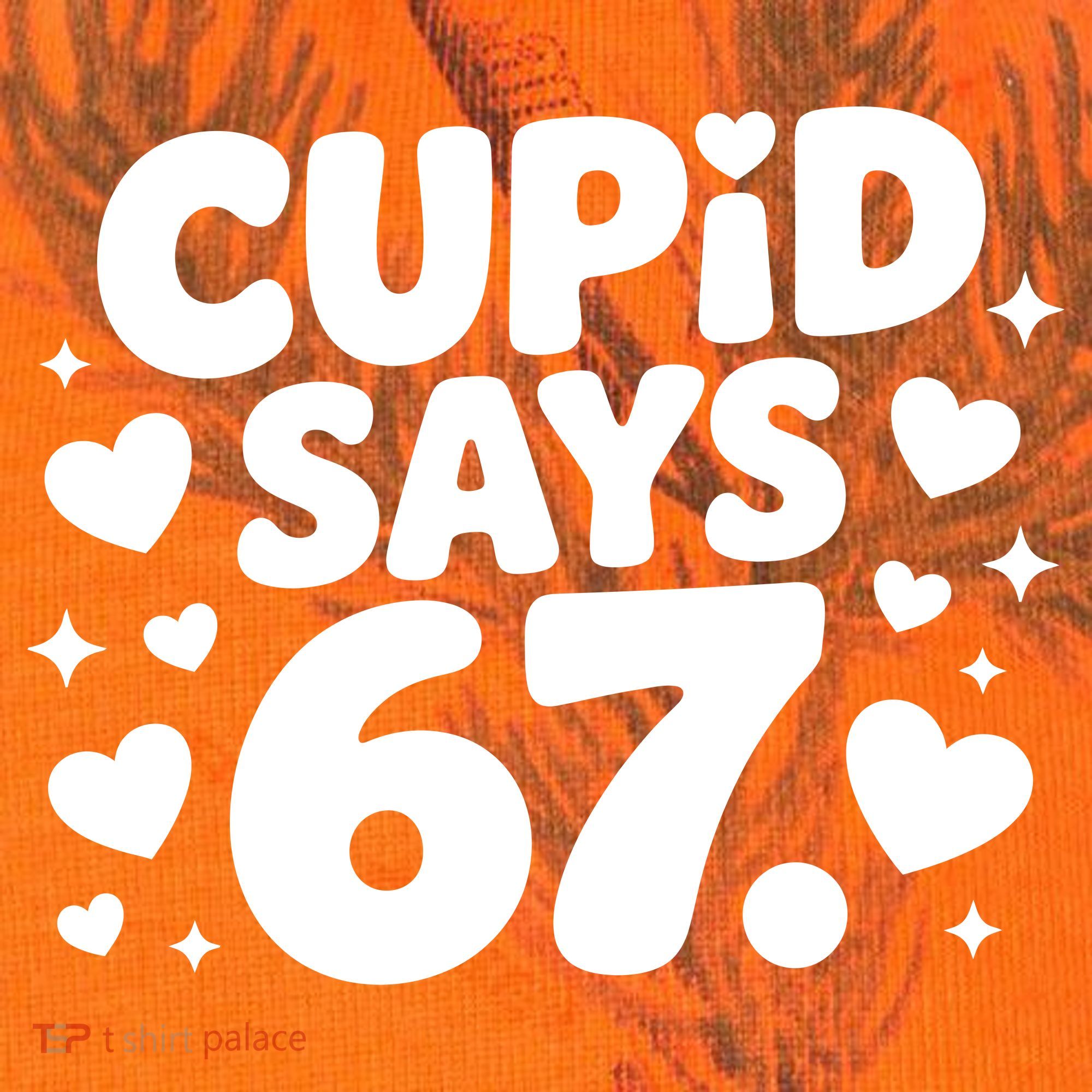 Cupid Says 67 Funny 6-7 Valentines Day Kati Licensed 12" Camo Cuffed Beanie