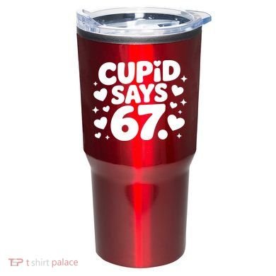 Cupid Says 67 Funny 6-7 Valentines Day Tumbler
