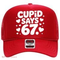 Cupid Says 67 Funny 6-7 Valentines Day Hat thumb 0