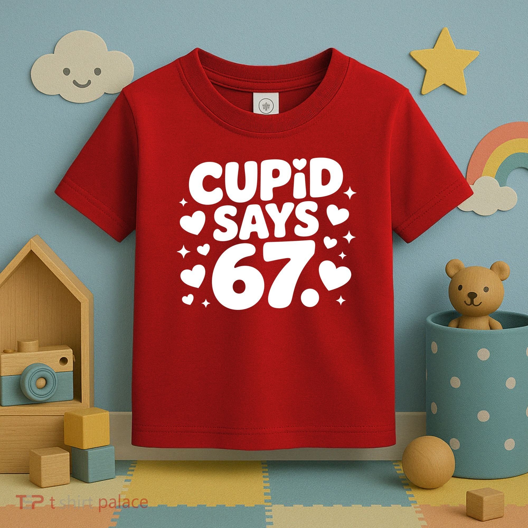 Cupid Says 67 Funny 6-7 Valentines Day Toddler T-Shirt