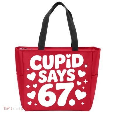 Cupid Says 67 Funny 6-7 Valentines Day Tote Bag