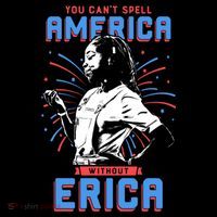 Can't Spell America Without Erica Retro Coaster thumb 2