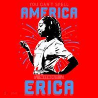 Can't Spell America Without Erica Retro Santa Hat thumb 1